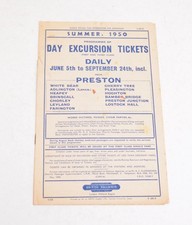 Railway Handbill BR Day Excursions from Preston 5th June 1950