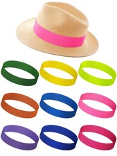 Yahenda 9 Pcs Hat Band for Men Women Western Cowboy Hat Bands Colorful Elasti...
