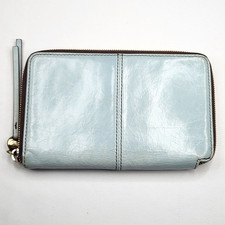 Portafoglio Hobo International RAVE zip bifold pochette sussurro pelle blu