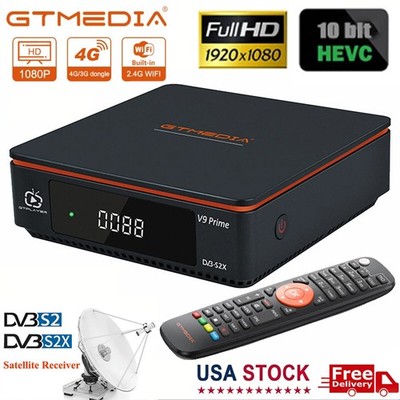 GTMEDIA Satellite Receiver FTA DVB-S/S2/S2X Sat TV Box FullHD Decoder WIFI H.265