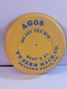Vintage AGOS Gear Or Pulley Cover? For Large Agricultural Heavy Equipment