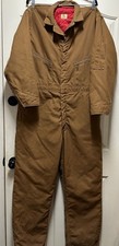 Vintage Wrangler Big Ben Coveralls Size Large Short Brown Quilted Lined USA MADE