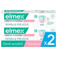 elmex Dentifricio Sensitive Professional Ripara e Previene denti sensibili 2x75