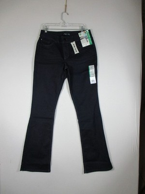 Riders Lee Womens Bootcut Jean Bounce Back Denim Mid Rise Size 16 Black