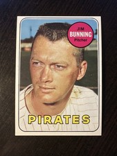 1969 TOPPS #175 JIM BUNNING PITTSBURGH PIRATES EX-MT *Hot Corner Vintage* A