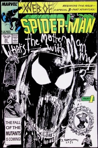 WEB OF SPIDER-MAN Comic 33 Peter Parker Amazing 295 Crossover - 1987 Marvel FI
