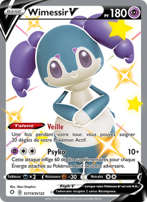Pokemon Karte Wimessir V - SV114/72 - Full Art - Strahlendes Schicksal DE