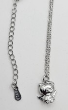 925 Sterling Silver Sanrio Hello Kitty Angel Charm Necklace
