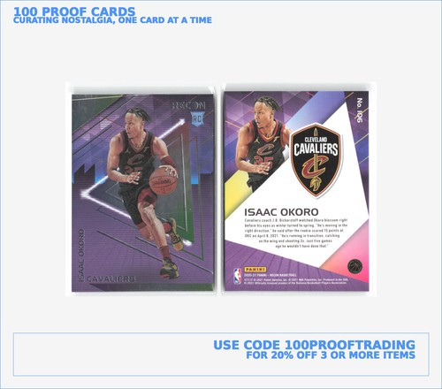 Isaac Okoro Lot 17 Basketball Cards - Panini Recon, Panini Mosaic, Rookie, Cavs - Picture 10 of 20