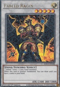 YuGiOh Fabled Ragin HAC1-EN146 Ultra Parallel Rare Englisch Good 1st
