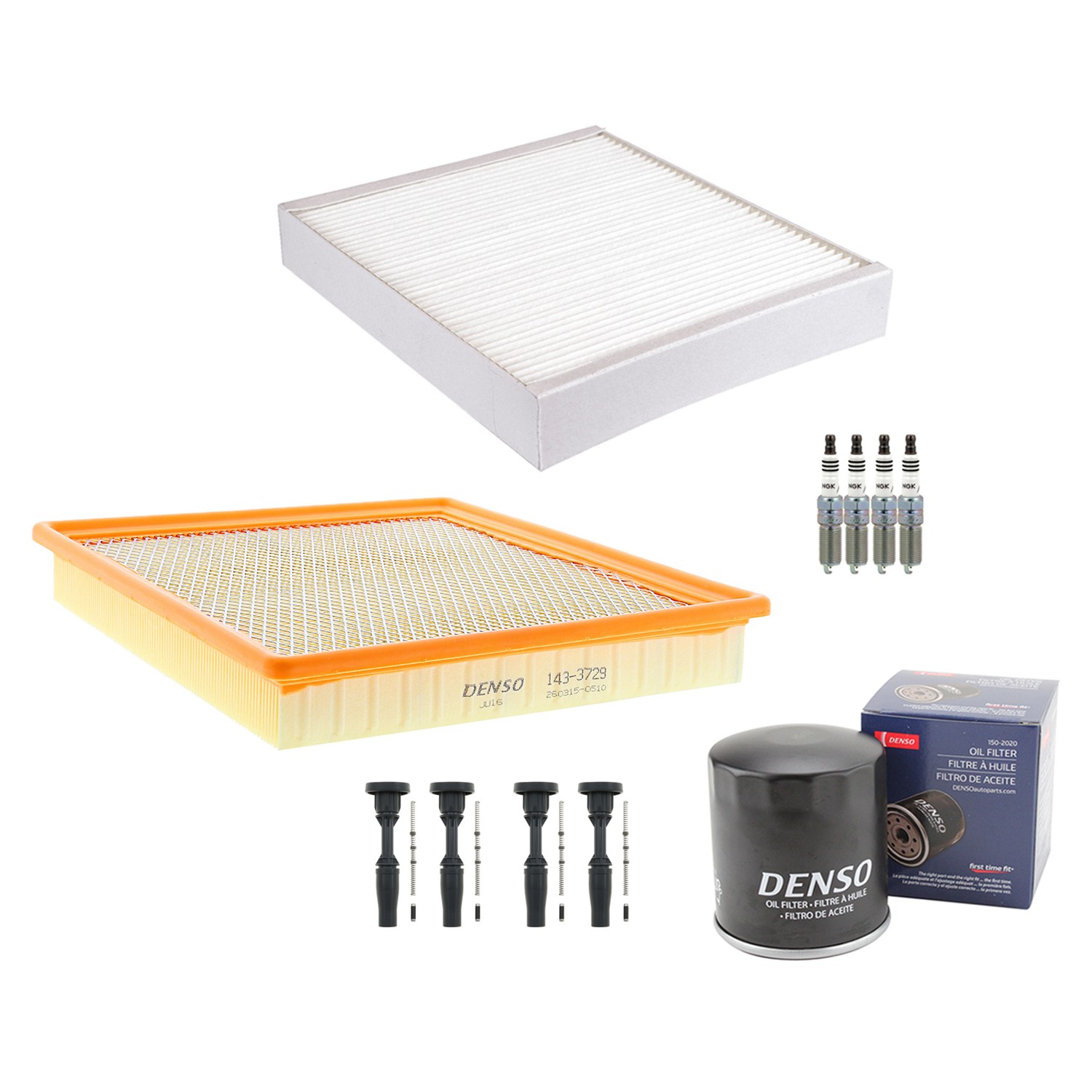 Denso Tune Up Kit NGK 4 Spark Plugs  Boots Kit for Impala Malibu 2.5L L4 DOHC