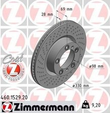 ZIMMERMANN Coat Z Disque de frein Avant gauche pour PORSCHE 718 CAYMAN (982)