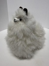 Handmade Alpaca Plush Stuffed Animal 100 Real White Alpaca Fur