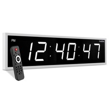 Ivation 36 Large Digital Wall Clock, LED Digi...