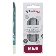 Dreamz Birch Wood Interchangeable Circular Knitting Needles 3.25mm Royale Blue