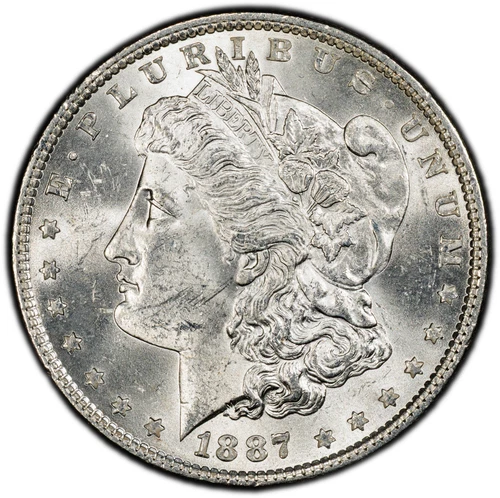 1887-P PCGS MS63 VAM 5, Doubled Date (Top 100) Morgan Dollar w/ Flashy Luster