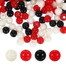 100pcs Light Brown Acrylic Round Beads 6mm Plastic Resin Loose Bead