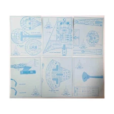 FASA Star Trek RP  Klingon D-7 Class Battle Cruiser 15mm - Deck Plans O Bag VG+