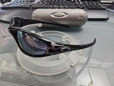 Oakley Straight Jacket Jet Black with Green Flames Emerald Iridium Rate Vintage