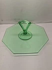 Vintage Green Depression Glass Uranium Glass 1930s Octagon Serving Dish 10¾ Tray