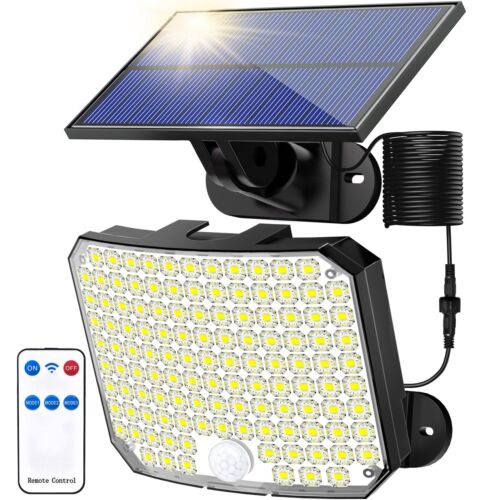 Garage Porch Patio 118 LED/106 LED Solar Lights Sensor Motion With Remote - Picture 1 of 7