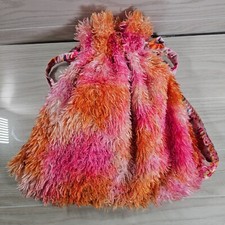 Freckles & Maya backpack Purse Bag Plush Faux Fur Floral Lined Made in the USA