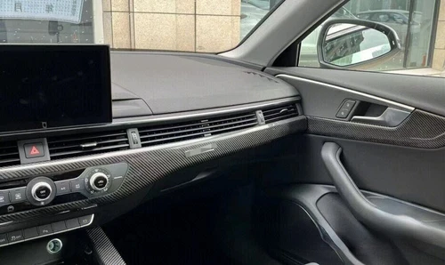 For Audi A4 A5 S4 S5 RS5 2017-2023 Real Carbon Fiber Inner Door Panel Cover Trim - Picture 10 of 18
