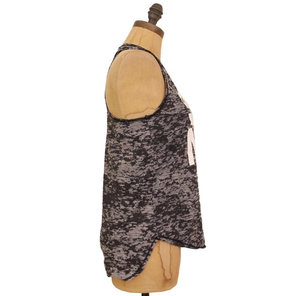 Camiseta sin mangas SoulCycle USA SOMA M Racer gris negro Burnout informal usada en excelente estado B64 Foto 2 de 4