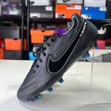 NIKE TIEMPO LEGEND 9 ELITE FG BLACK-DARK SMOKE GREY-BLUE SZ 6.5 CZ8482-001
