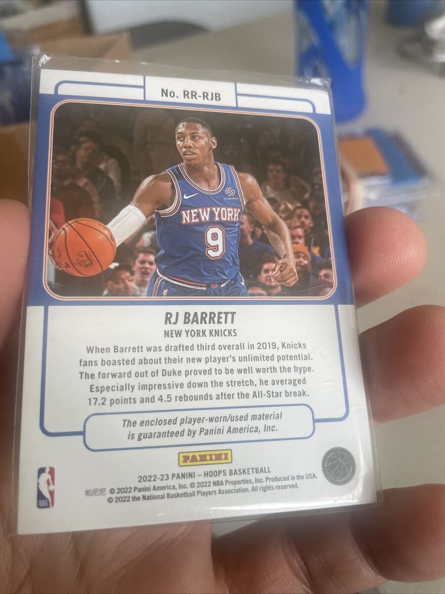 2022-23 Panini NBA Hoops Rookie Remembrance RJ Barrett #RR 2022-23 Panini NBA Hoops Rookie Remembrance RJ Barrett #RR