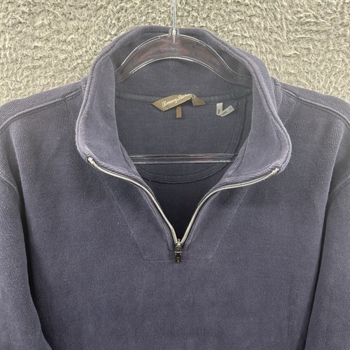 Tommy Bahama Sweater Adult XL Blue 1/4 Zip Pullover Long Sleeve Casual Mens - Picture 3 of 12