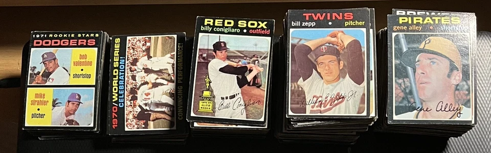 Lote de 385 tarjetas de béisbol Topps 1971 grado medio sin pliegues con muchas estrellas, HOFers Foto 4 de 4