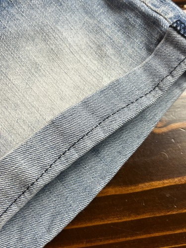 Vigoss Jeans Shorts Girls Size 12 Blue Denim Jeweled Contrast Stitch Cuffed Hem - Picture 5 of 8