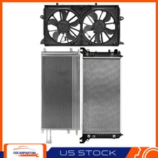 For 2014-2016 GMC Sierra 1500 Dual Cooling Fan & Radiator Condenser Kit