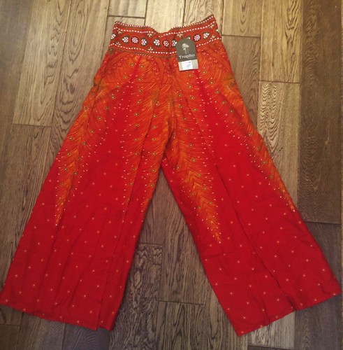 Pantalones para mujer Tropiko by Kulturo naranja talla mediana nuevos con etiquetas - Imagen 2 de 5