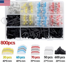 800pcs Waterproof Heat Shrink Butt Wire Connectors Terminals Solder Seal Sleeve