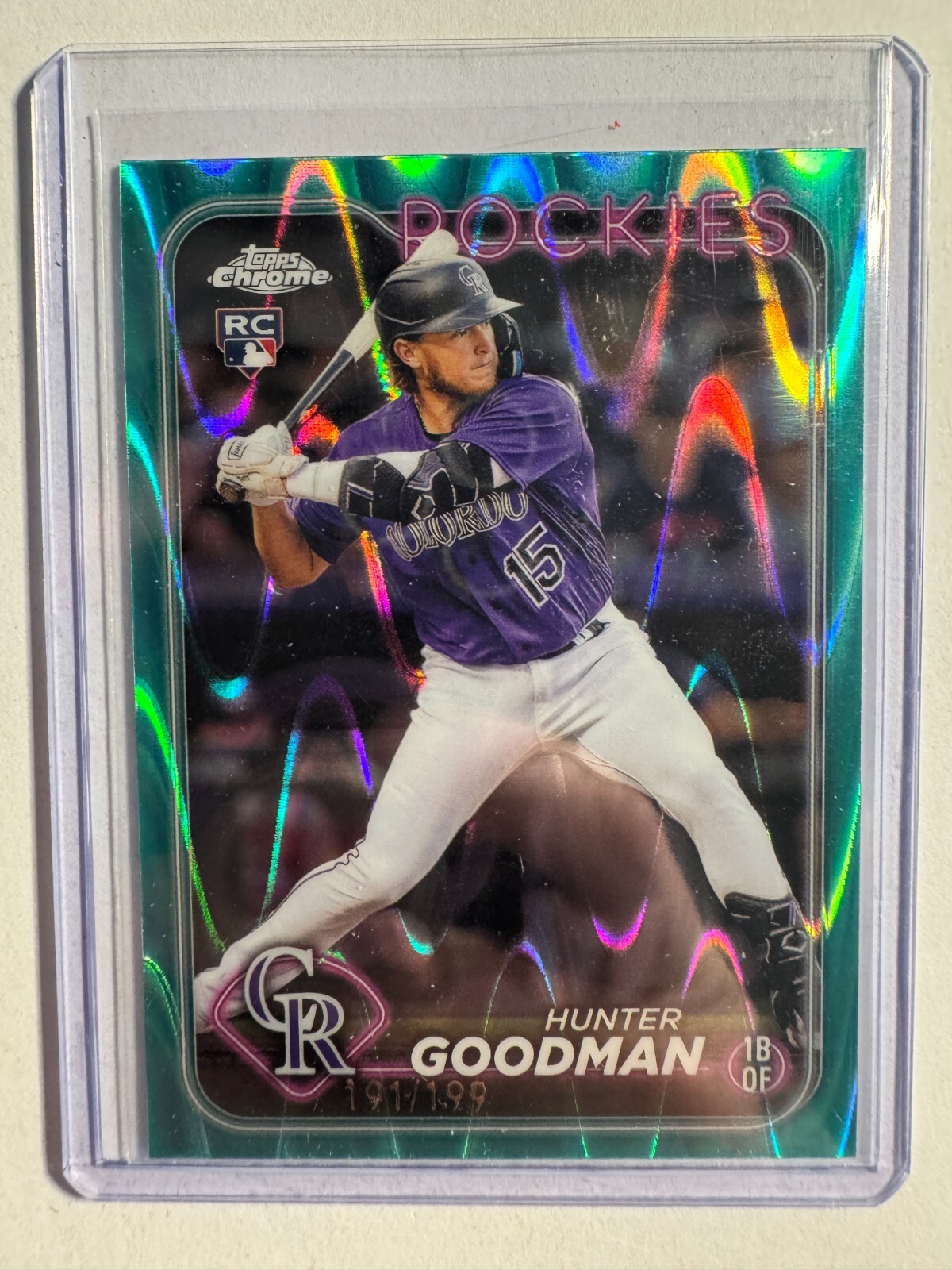 K311,684 - 2024 Topps Chrome Aqua Lava Refractors #99 Hunter Goodman #/199