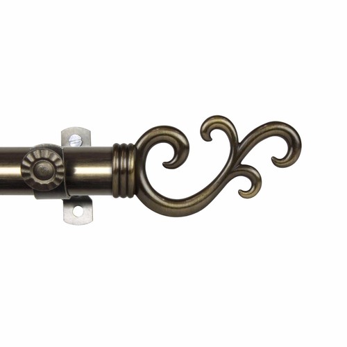 Wave 3/4” Adjustable Window Drapery Curtain Rod 18"-170" (5 sizes, 4 colors) - Picture 5 of 9