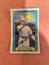 1970 Rold Gold Pretzels #1 Walter Johnson. NRMT CONDITION.