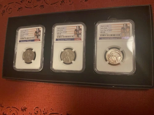 2022 P D S Dr. Sally Ride American Women AWQ 25c NGC MS 66 1st Day of Issue!
