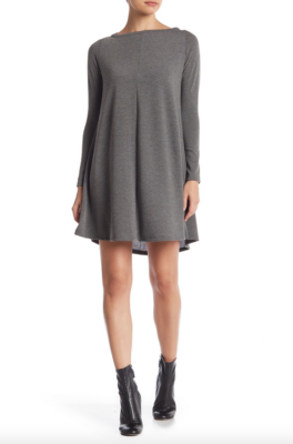 grey boatneck dress Women's Grey Cotton Boat Neck Dress Grey / S main image 0