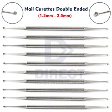 10Pcs Chiropody Toe Nail Curettes Dermal Cleaner Cleaning Manicure Podiatry Tool