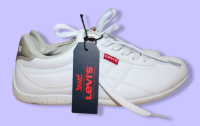 Original Levis White Sneakers Size 5 Womans 