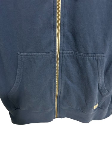 Marine Layer Full Zip Hoodie Men's Size Medium Blue Long Sleeve Logo - Picture 6 of 7