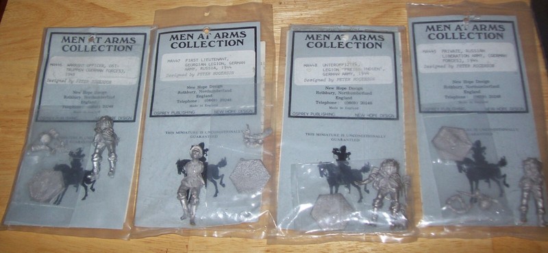 54MM 1/32 NEW HOPE DESIGN MEN AT ARMS METAL 4 WW2 GERMAN FOREIGN LEGION SOLDIERS