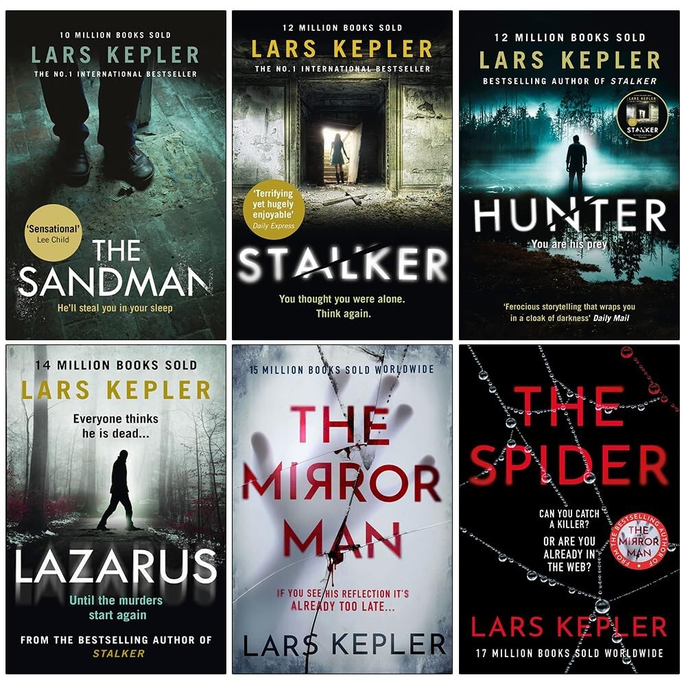 Joona Linna Series 6 Books Set by Lars Kepler Sandman, Stalker, Hunter, Lazarus