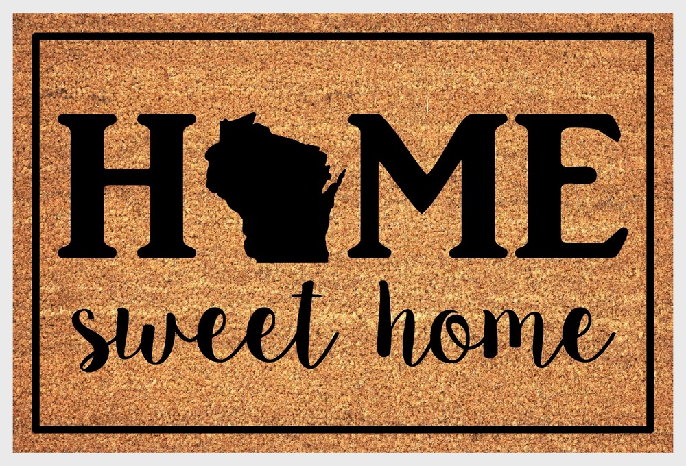 Wisconsin Home Sweet Home Doormat - Wisconsin Home Sweet Home Welcome Mat - 3