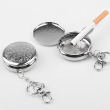 Mini Portable Pocket Key Ring Ashtray and Cigarette Snuff Bottle Car Ashtray