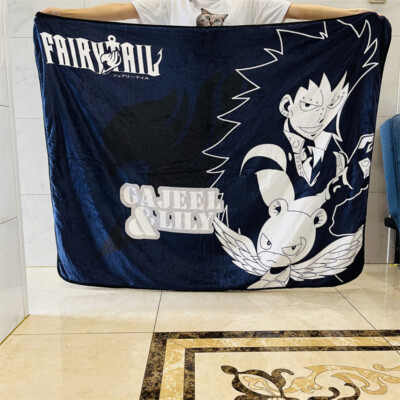 Fairy Tail Natsu Anime Throw Blanket Manga cartoon blankets Winter Warm