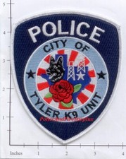 Texas - Tyler K-9 TX Police Dept Patch